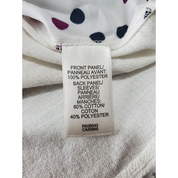Women’s VAN HEUSEN White Polka Dot Long Sleeve Blouse Size Med NEW - Picture 4 of 7